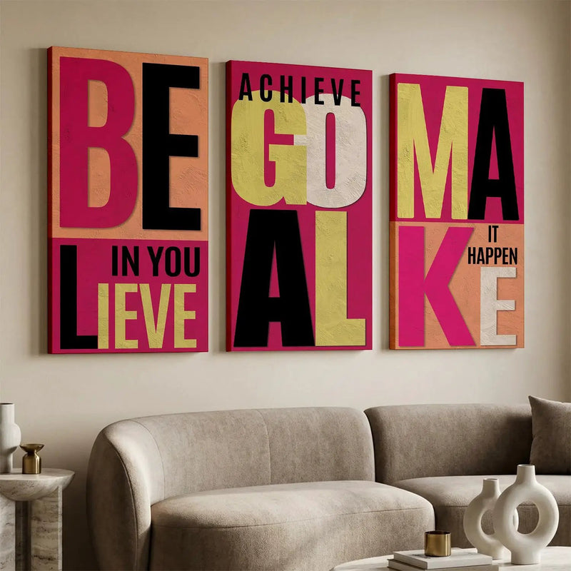 Motivational Quotes Canvas Art Print Wall Print for Living Room Wall Decoration