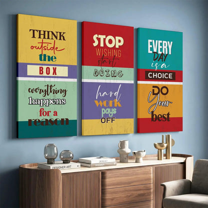 Motivational Quotes Canvas Art Print Wall Print for Living Room Wall Decoration