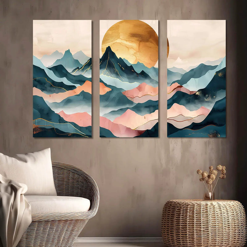 Colorful Sea Waves Canvas Art Print for Wall Decoration