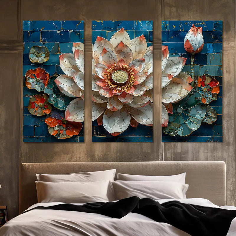 Lotus Flower Canvas Wall Print for Wall Decoration