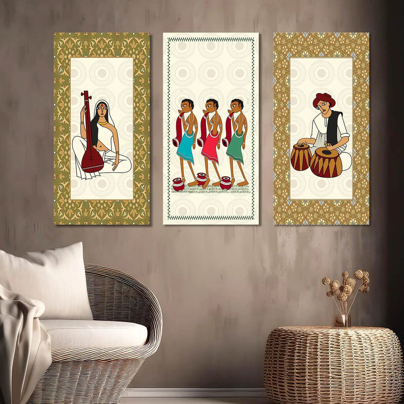 Gond Wall Art Canvas, Wall Print for Living Room Wall Decoration