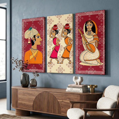 Gond Wall Art Canvas, Wall Print for Living Room Wall Decoration