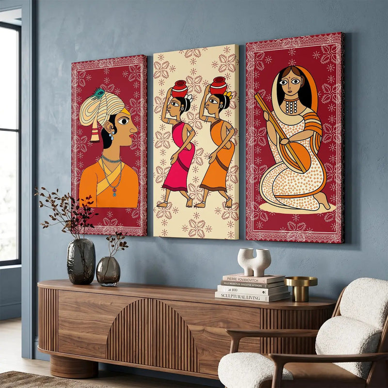 Gond Wall Art Canvas, Wall Print for Living Room Wall Decoration