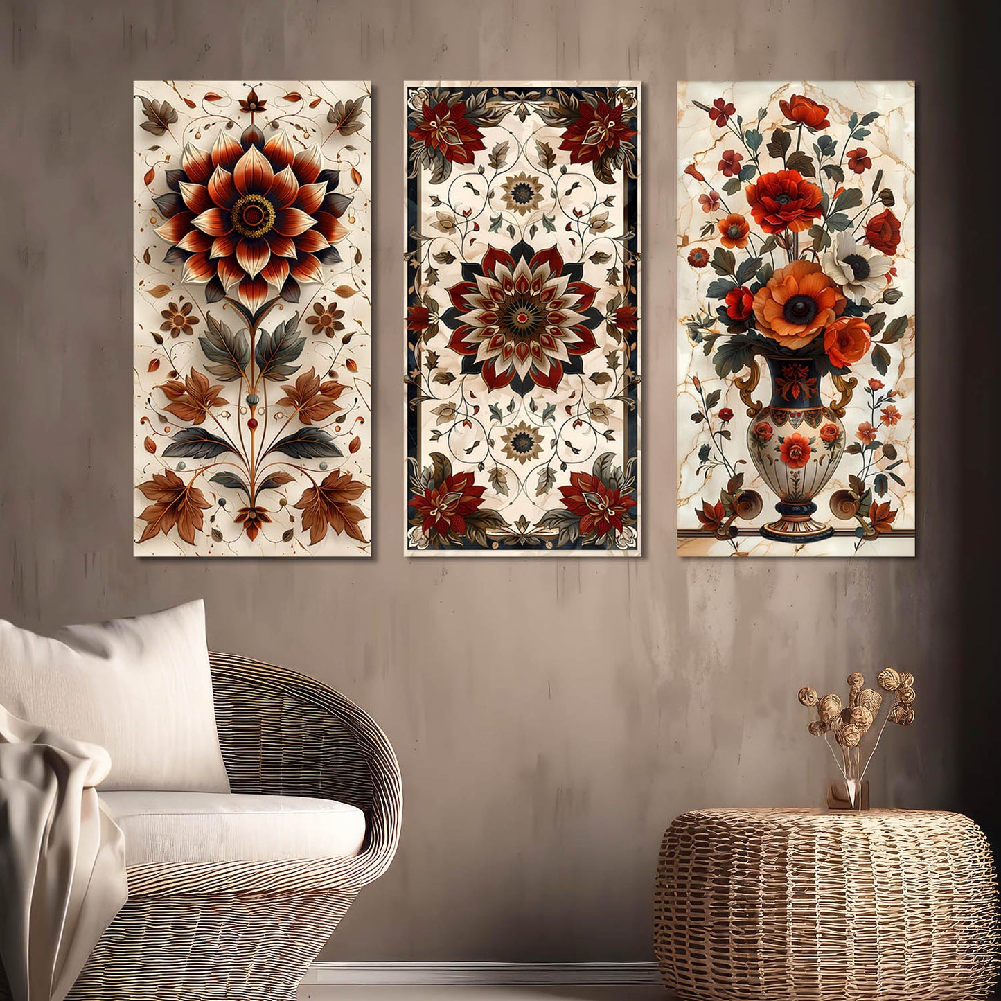 Floral Modern Wall Art Canvas, Wall Print for Living Room Wall Decoration