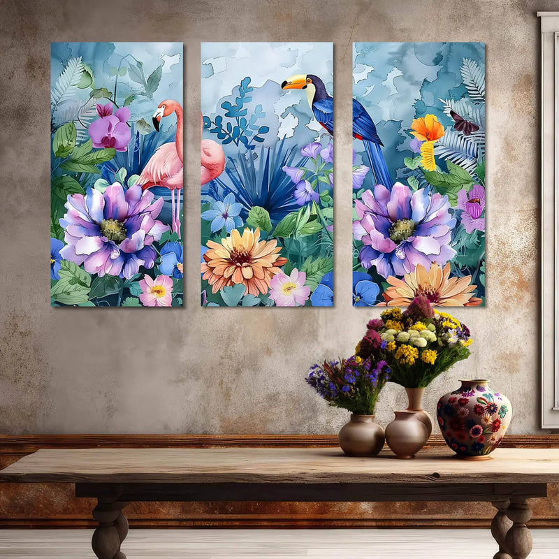 Floral Wall Art Canvas, Wall Print for Living Room Wall Decoration