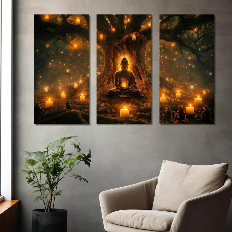 Buddha Wall Art Canvas, Wall Print for Living Room Wall Decoration