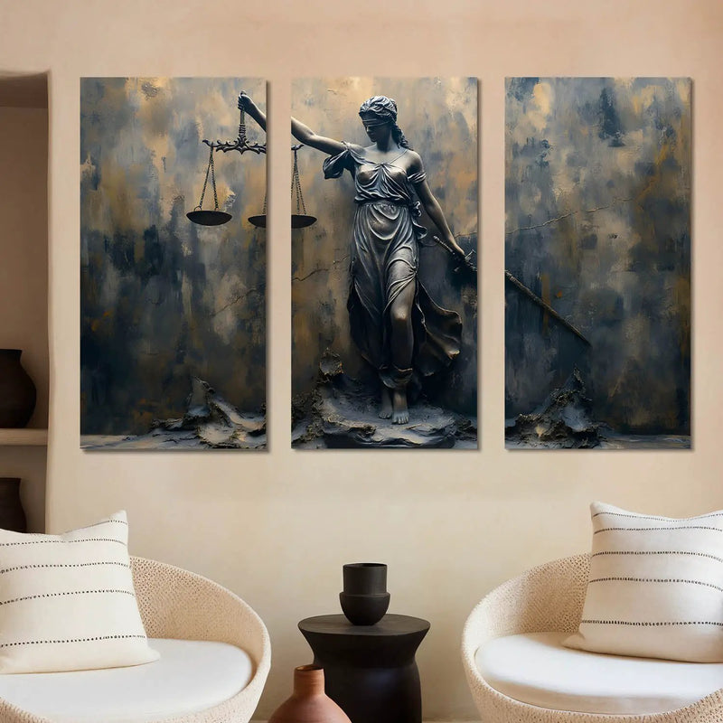 Goddess Of Justice Wall Art Canvas Art Print Set For Home Décor