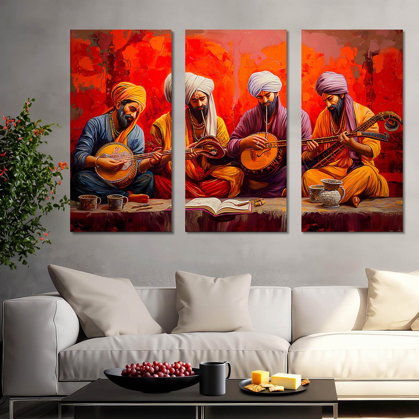 Indian Traditional Wall Art Canvas, Wall Print for Living Room Wall Decoration