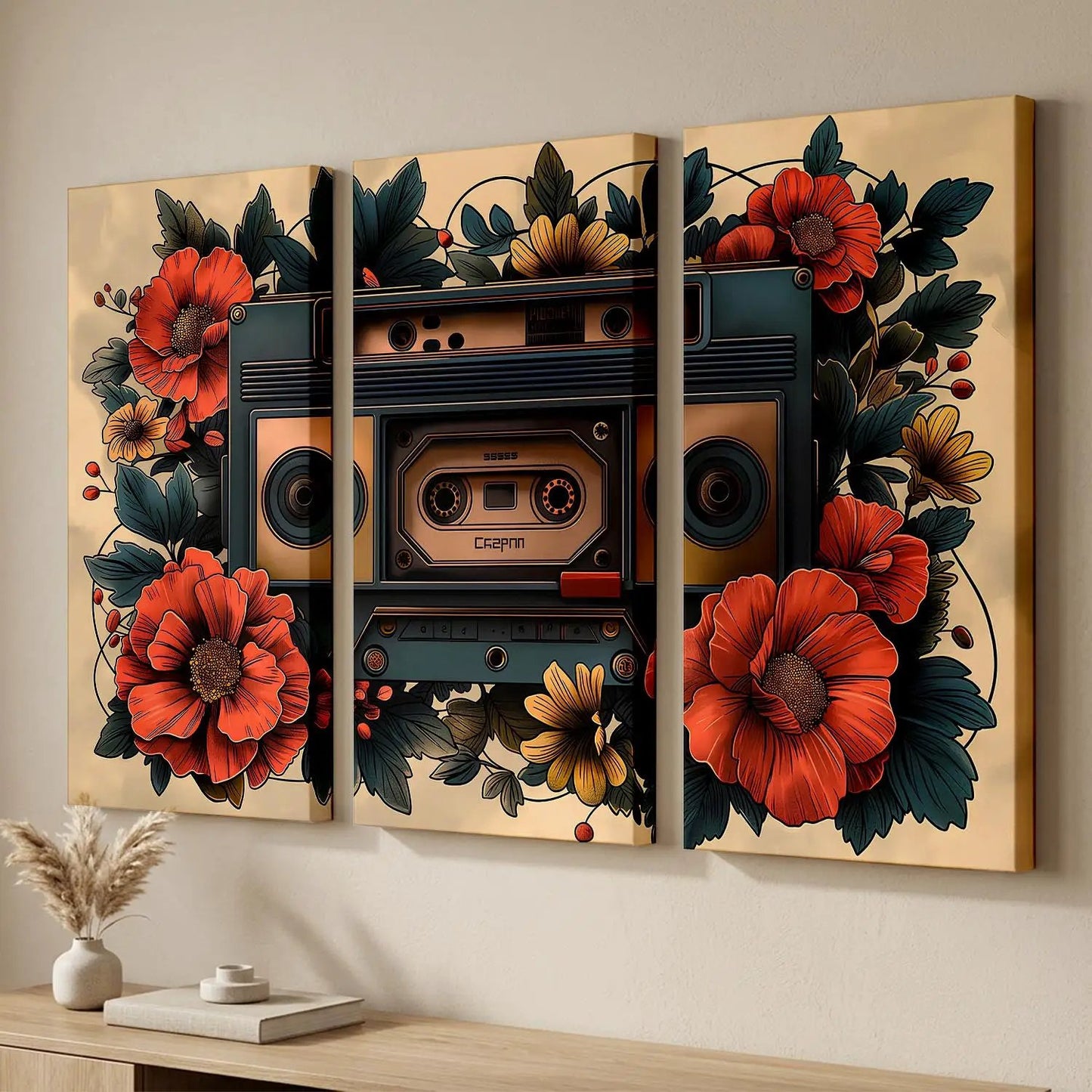 Retro Wall Art Canvas, Wall Print for Living Room Wall Decoration