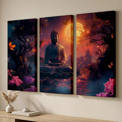 Buddha Wall Art Canvas, Wall Print for Living Room Wall Decoration