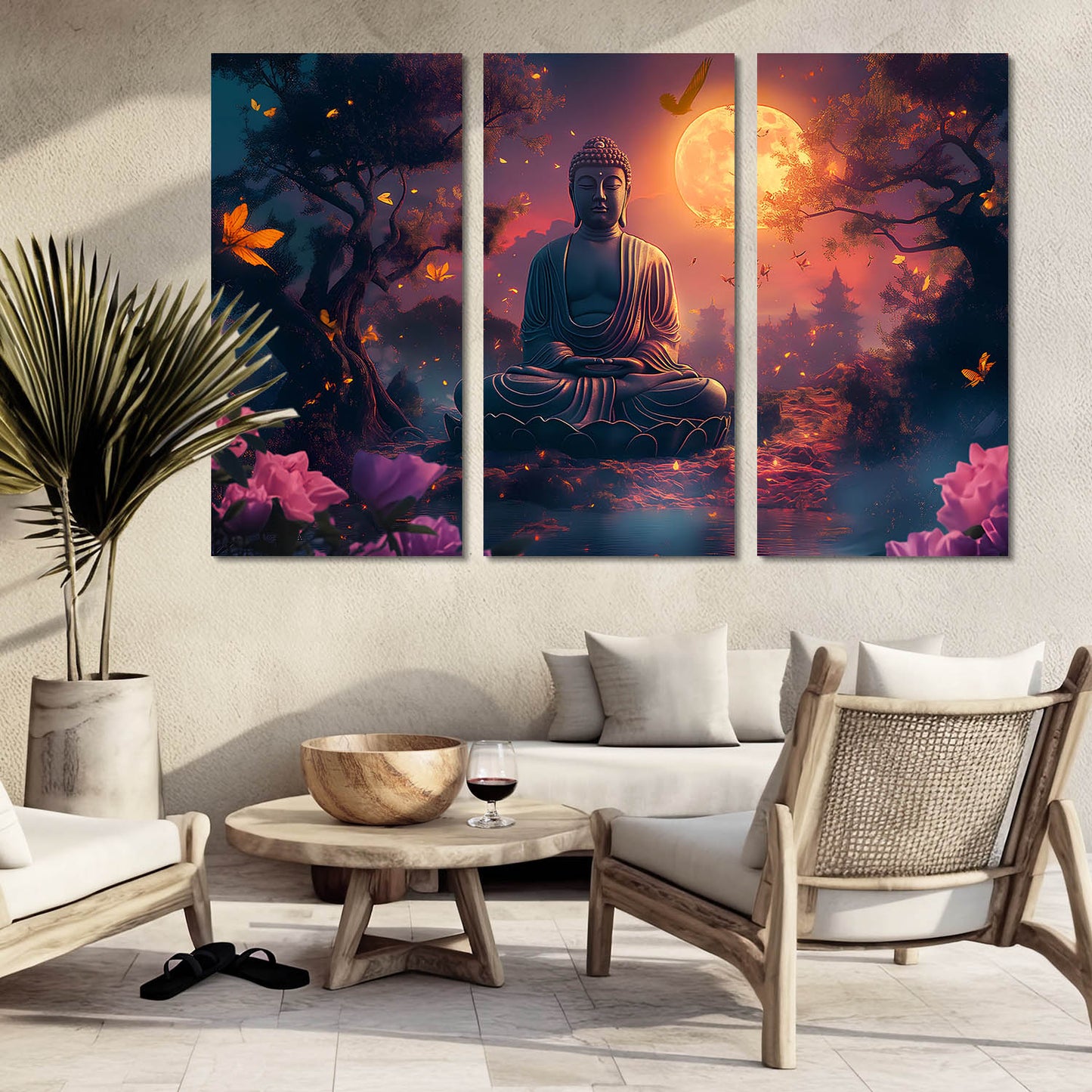 Buddha Wall Art Canvas, Wall Print for Living Room Wall Decoration