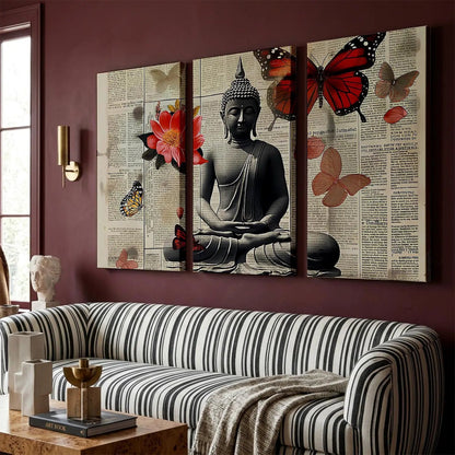 Buddha Wall Art Canvas, Wall Print for Living Room Wall Decoration