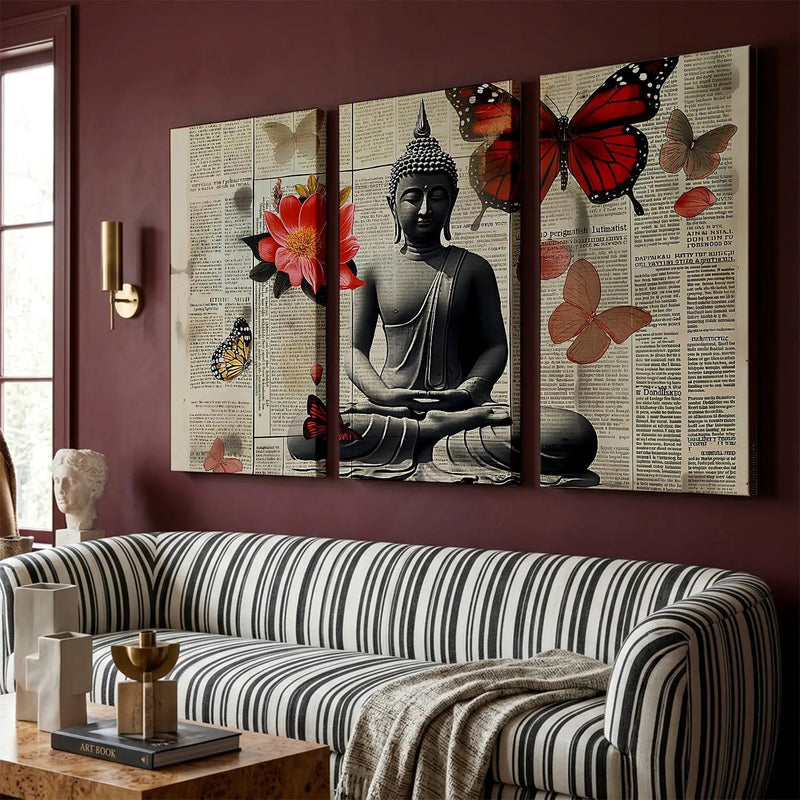 Buddha Wall Art Canvas, Wall Print for Living Room Wall Decoration