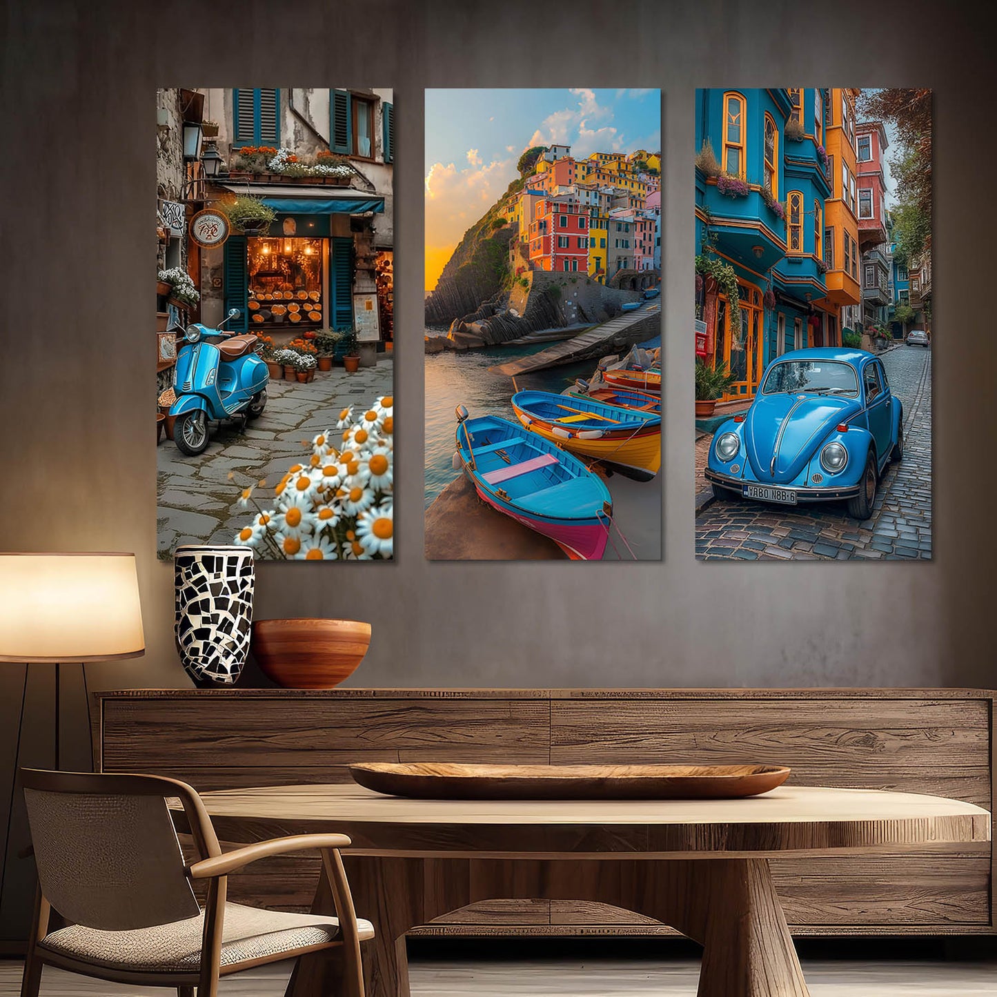 City view Wall Art Canvas For Home Decor Office Living Room