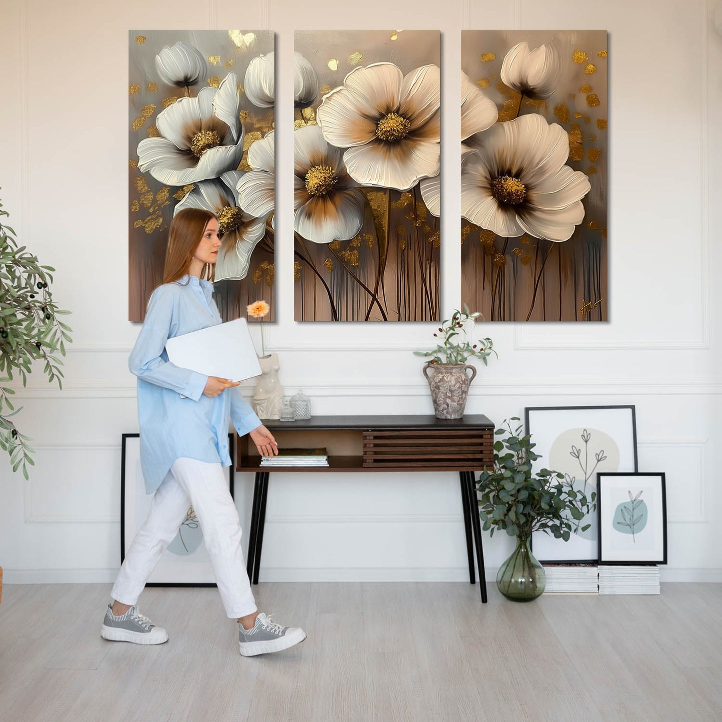 Floral Wall Art Canvas For Home Décor Office Living Room