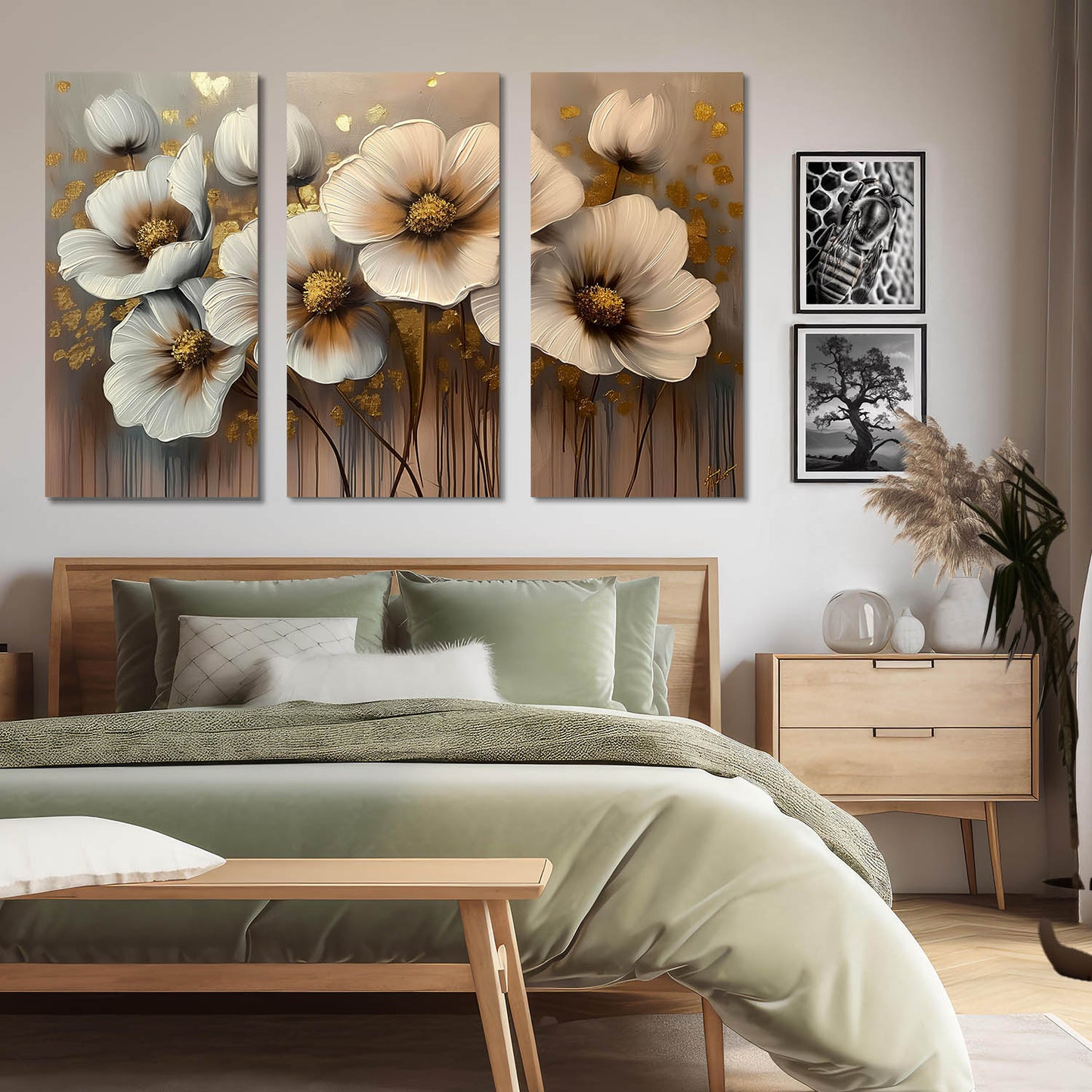 Floral Wall Art Canvas For Home Décor Office Living Room