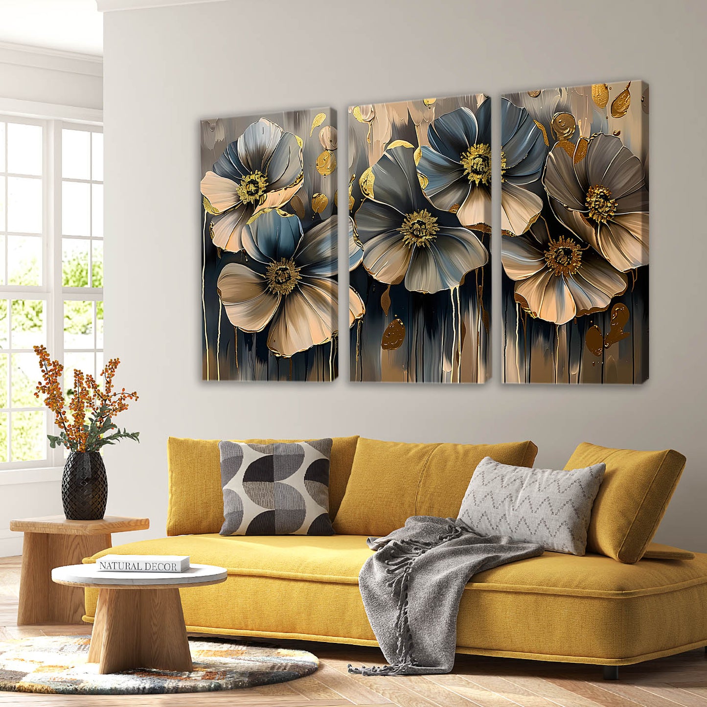 Floral Wall Art Canvas For Home Décor Office Living Room