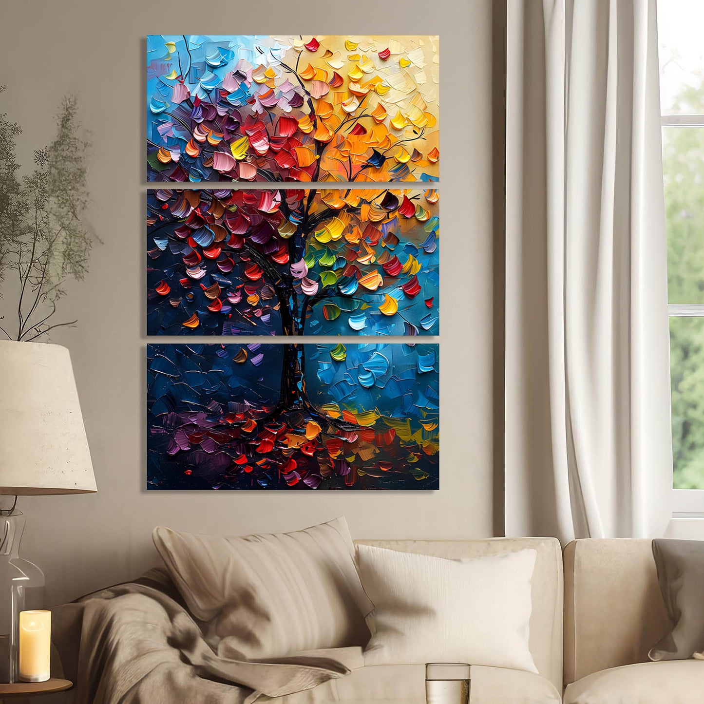 Abstract Tree Wall Art Canvas For Home Décor Office Living Room