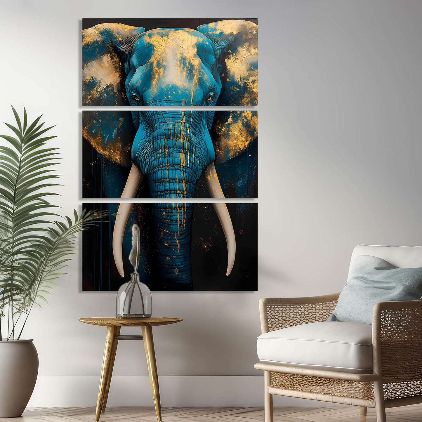 Abstract Elephant Wall Art Canvas For Home Décor Office Living Room