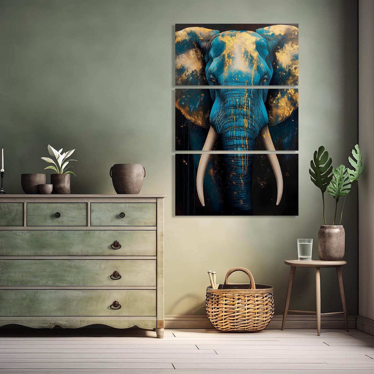 Abstract Elephant Wall Art Canvas For Home Décor Office Living Room