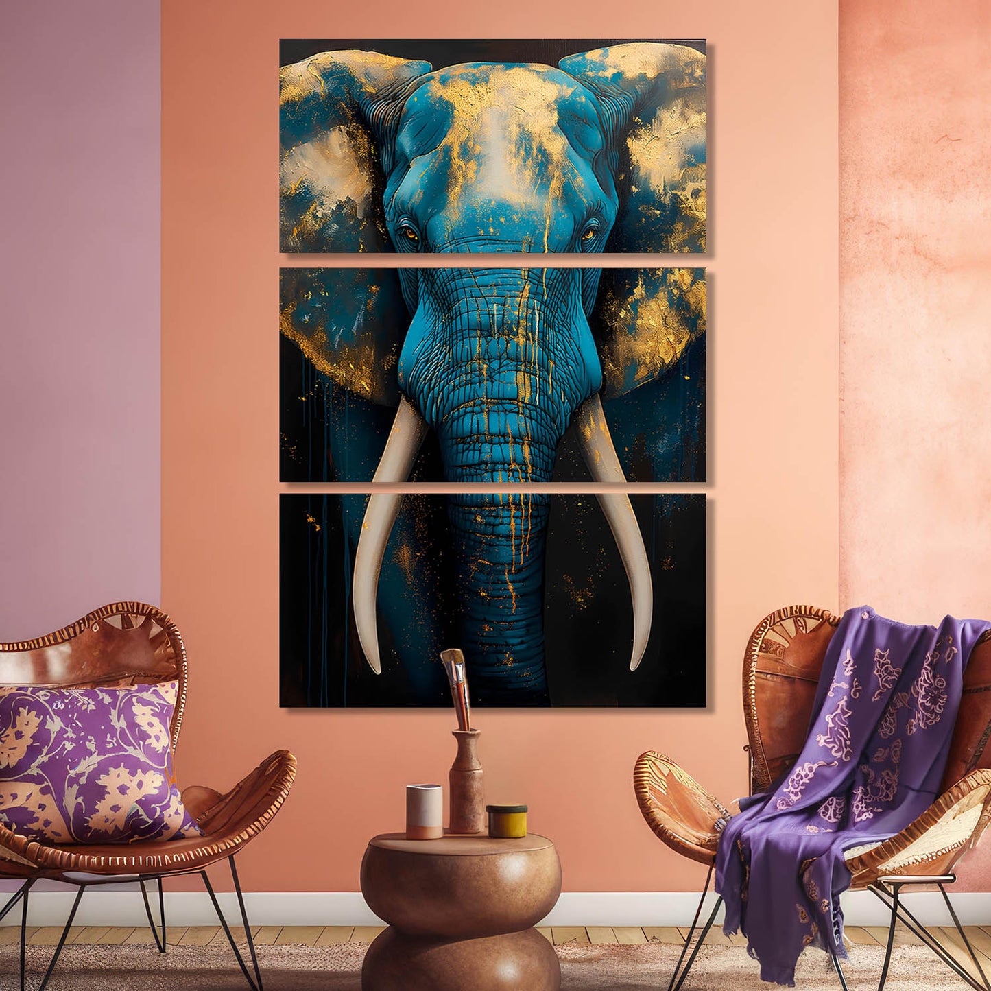 Abstract Elephant Wall Art Canvas For Home Décor Office Living Room