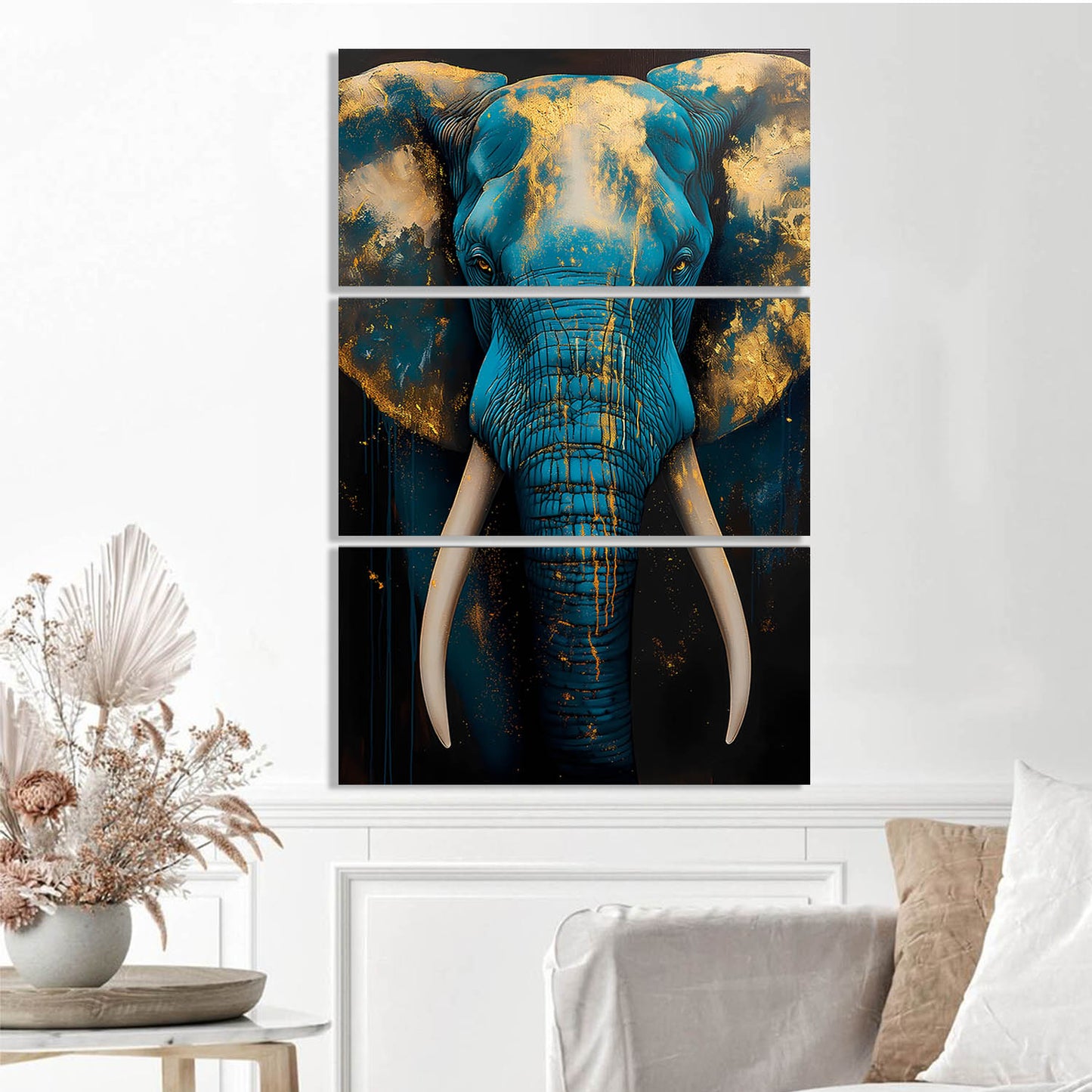 Abstract Elephant Wall Art Canvas For Home Décor Office Living Room