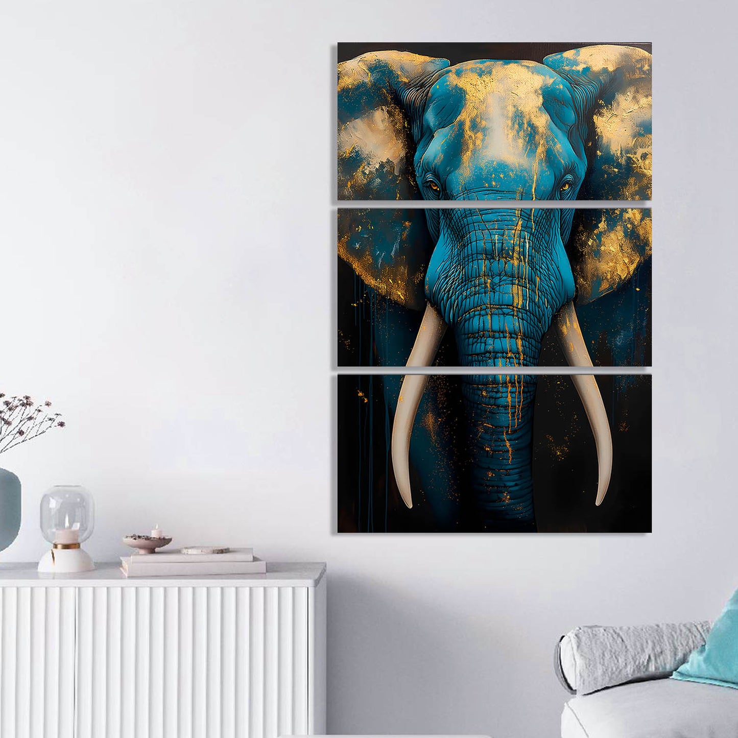 Abstract Elephant Wall Art Canvas For Home Décor Office Living Room