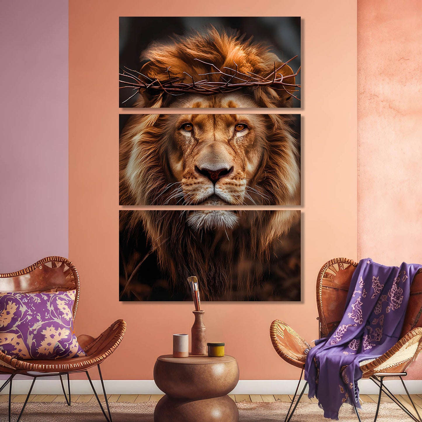 King Lion Wall Art Canvas For Home Décor Office Living Room