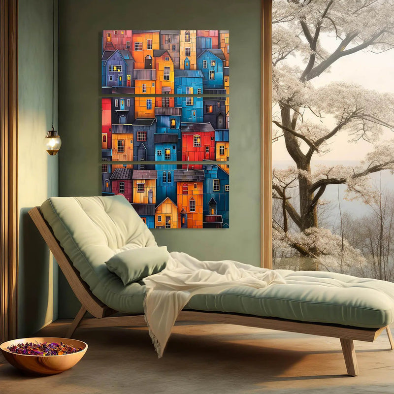 Abstract City View Wall Art Canvas For Home Décor Office Living Room