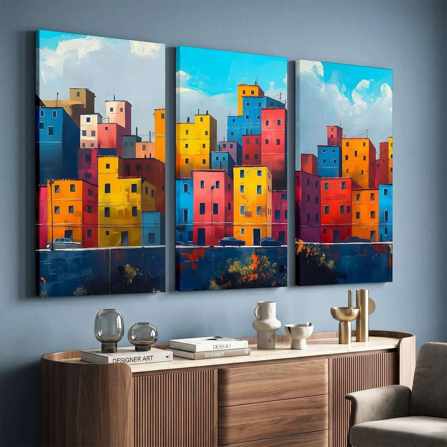 City View Wall Art Canvas Art Print Set For Home Décor