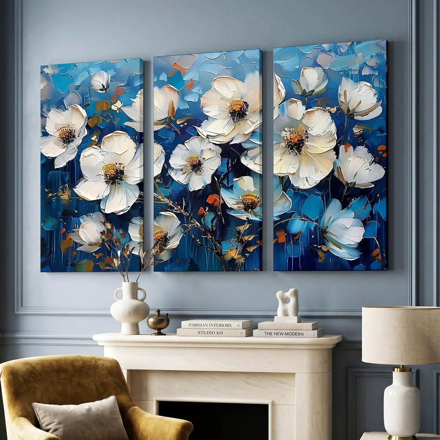 Floral Wall Canvas For Home Décor And Living Room