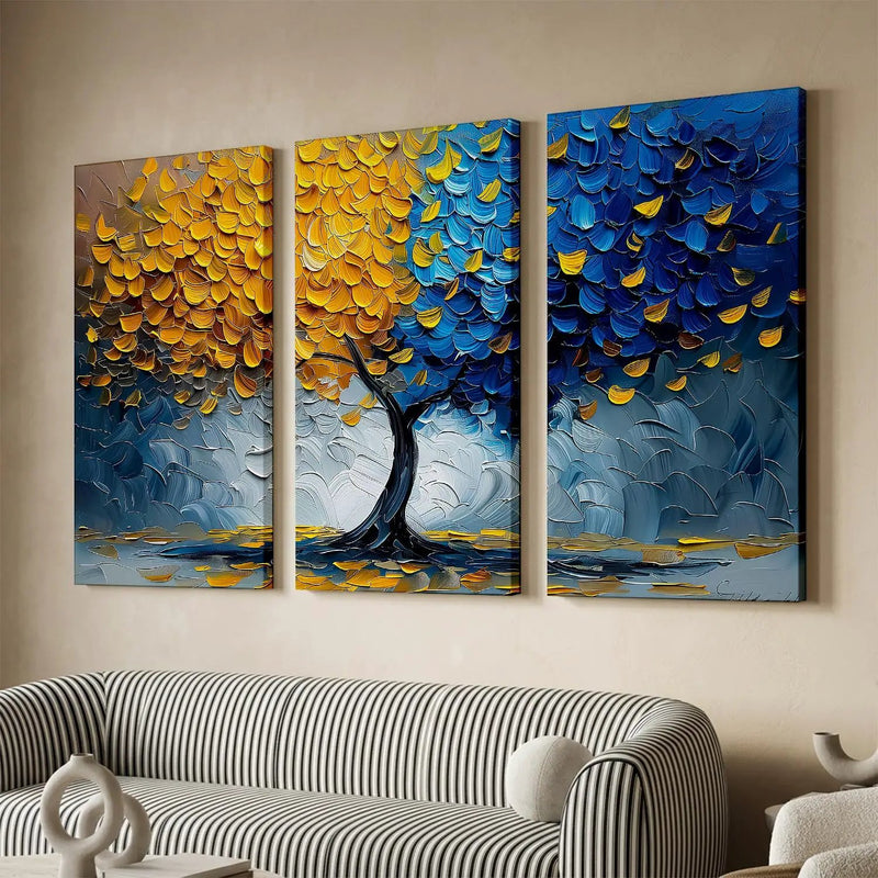 Vibrant Tree Art Canvas Print For Home Décor And Living Room