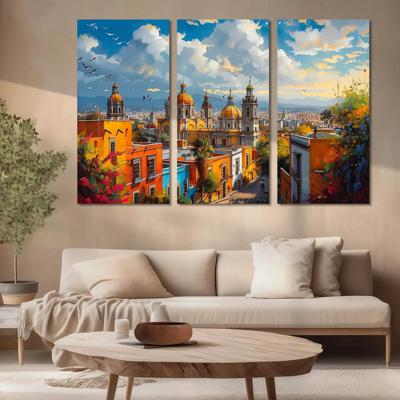 Vibrant City Art Canvas Print For Home Décor And Living Room