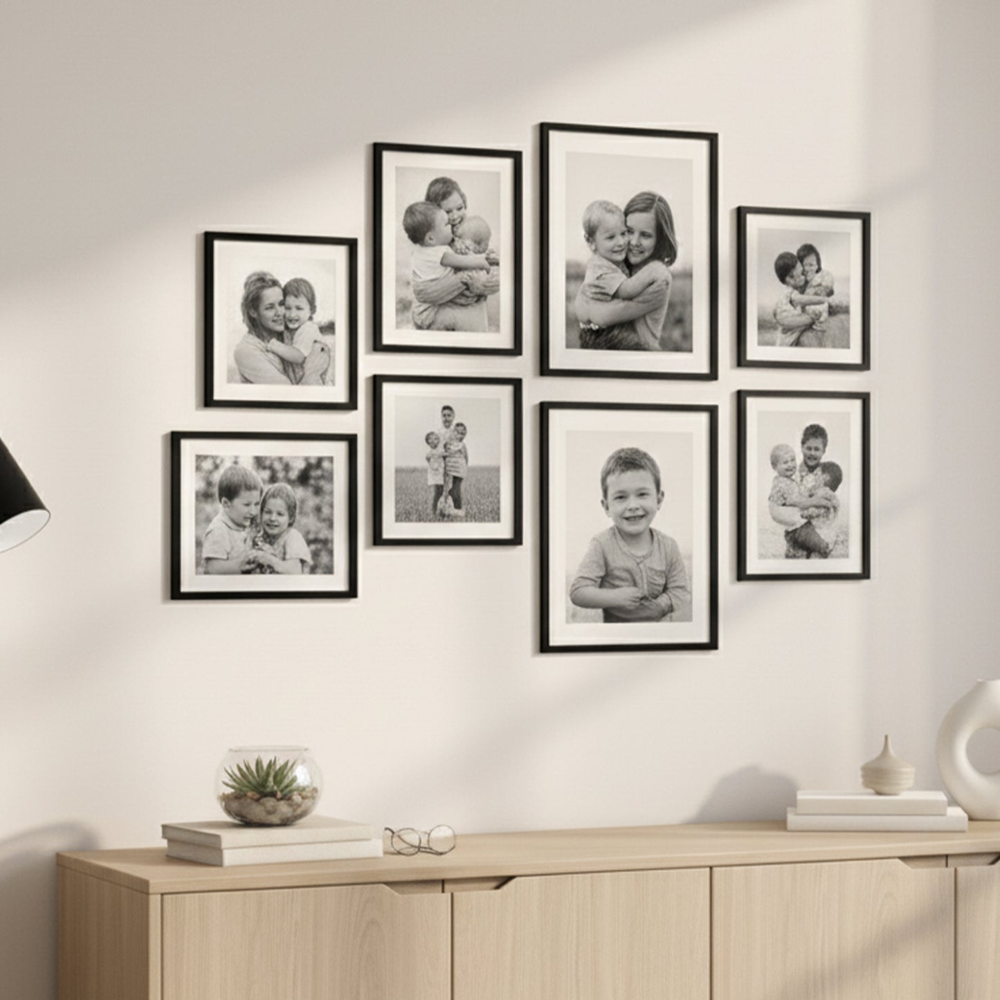 Photo Frame For Wall | Aesthetic Collage Picture Frames For Wall Decor | Rectangular Photo Frames For Home Decor Office Livingroom Bedroom | Set of 8