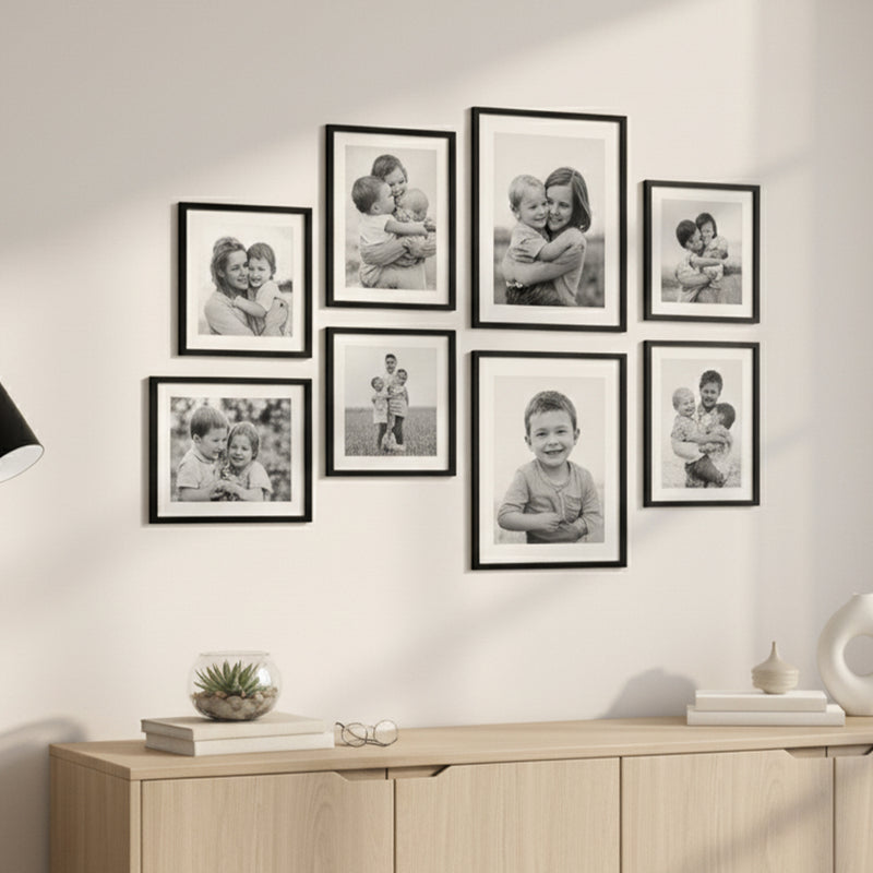 Photo Frame For Wall | Aesthetic Collage Picture Frames For Wall Decor | Rectangular Photo Frames For Home Decor Office Livingroom Bedroom | Set of 8