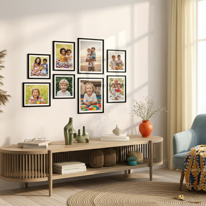 Photo Frame For Wall | Aesthetic Collage Picture Frames For Wall Decor | Rectangular Photo Frames For Home Decor Office Livingroom Bedroom | Set of 8