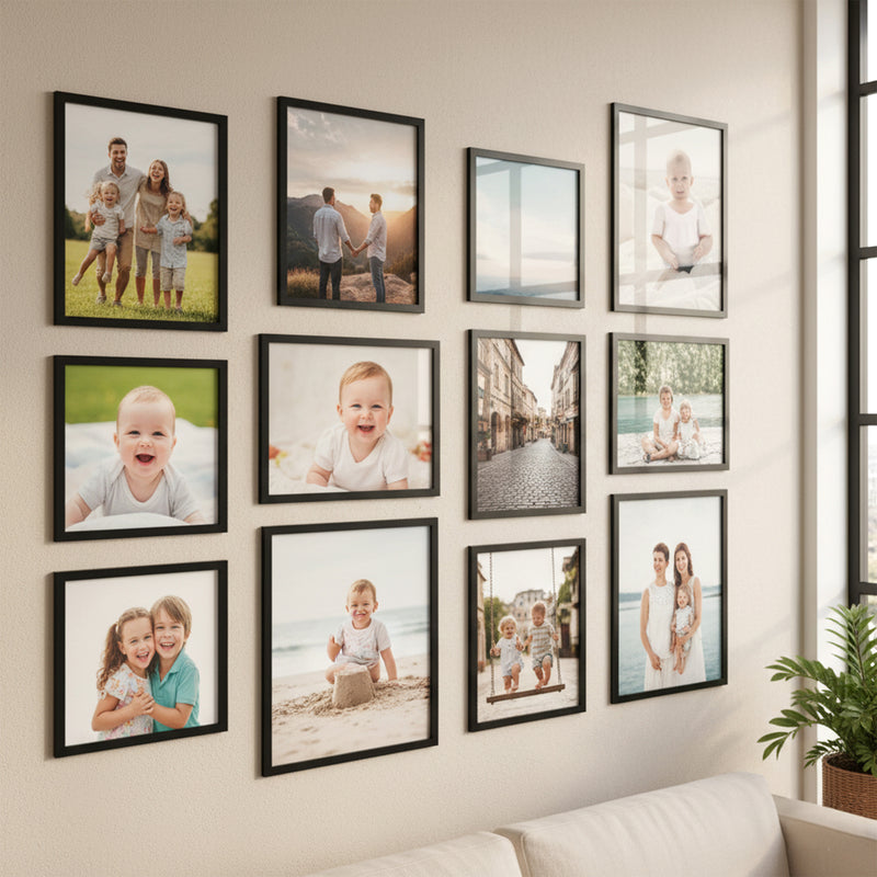 Photo Frame For Wall decoration | Wooden Frames For living room Office | Aesthetic Frames For Wall Decor Gifts | Photo frame for Home Decor Bedrrom | Set of 12