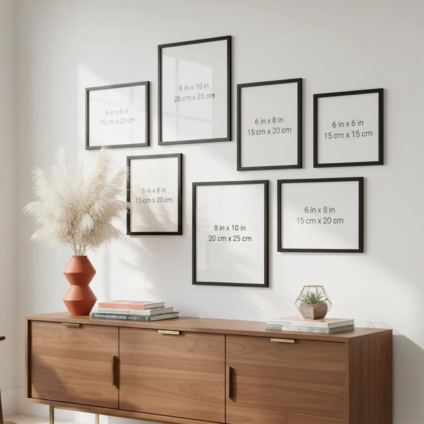 Photo Frame For Wall Decor | Wooden Frames For Wall Decoration | Aesthetic Collage Picture Frames | Rectangular Photo Frame For Home Decor Office | Set of 7