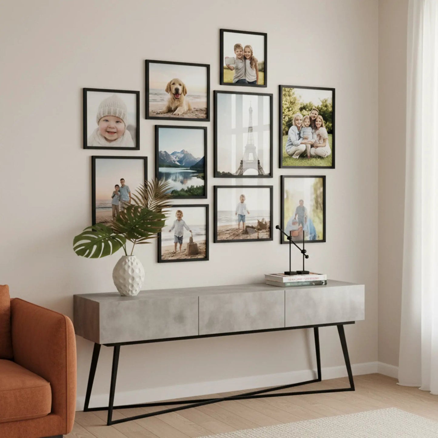 Photo Frame For Wall | Aesthetic Collage Picture Frames For Wall Decor | Rectangular Photo Frames For Home Decor Office Livingroom Bedroom | Set of 10