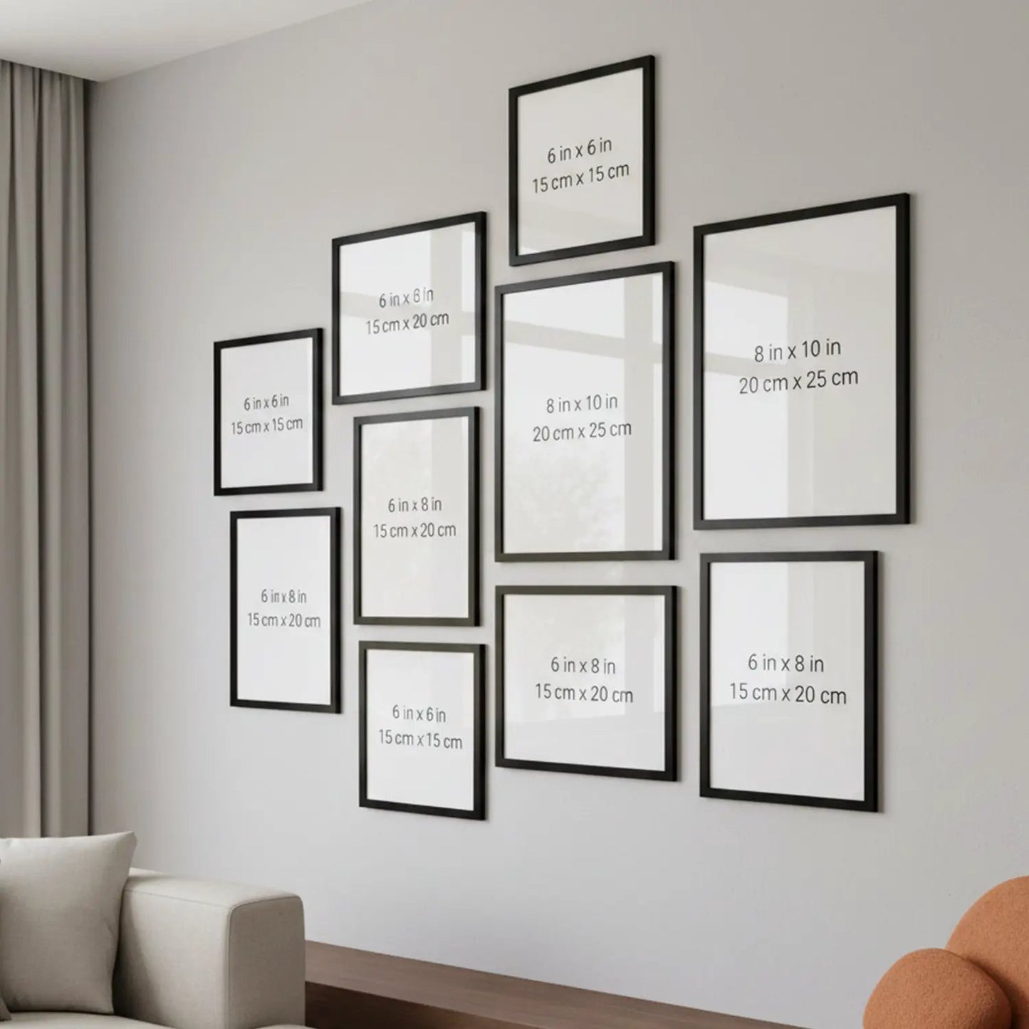 Photo Frame For Wall | Aesthetic Collage Picture Frames For Wall Decor | Rectangular Photo Frames For Home Decor Office Livingroom Bedroom | Set of 10