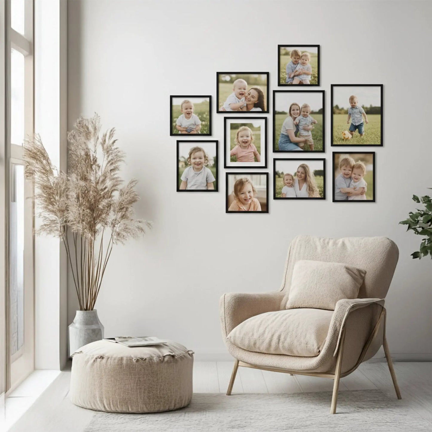 Photo Frame For Wall | Aesthetic Collage Picture Frames For Wall Decor | Rectangular Photo Frames For Home Decor Office Livingroom Bedroom | Set of 10
