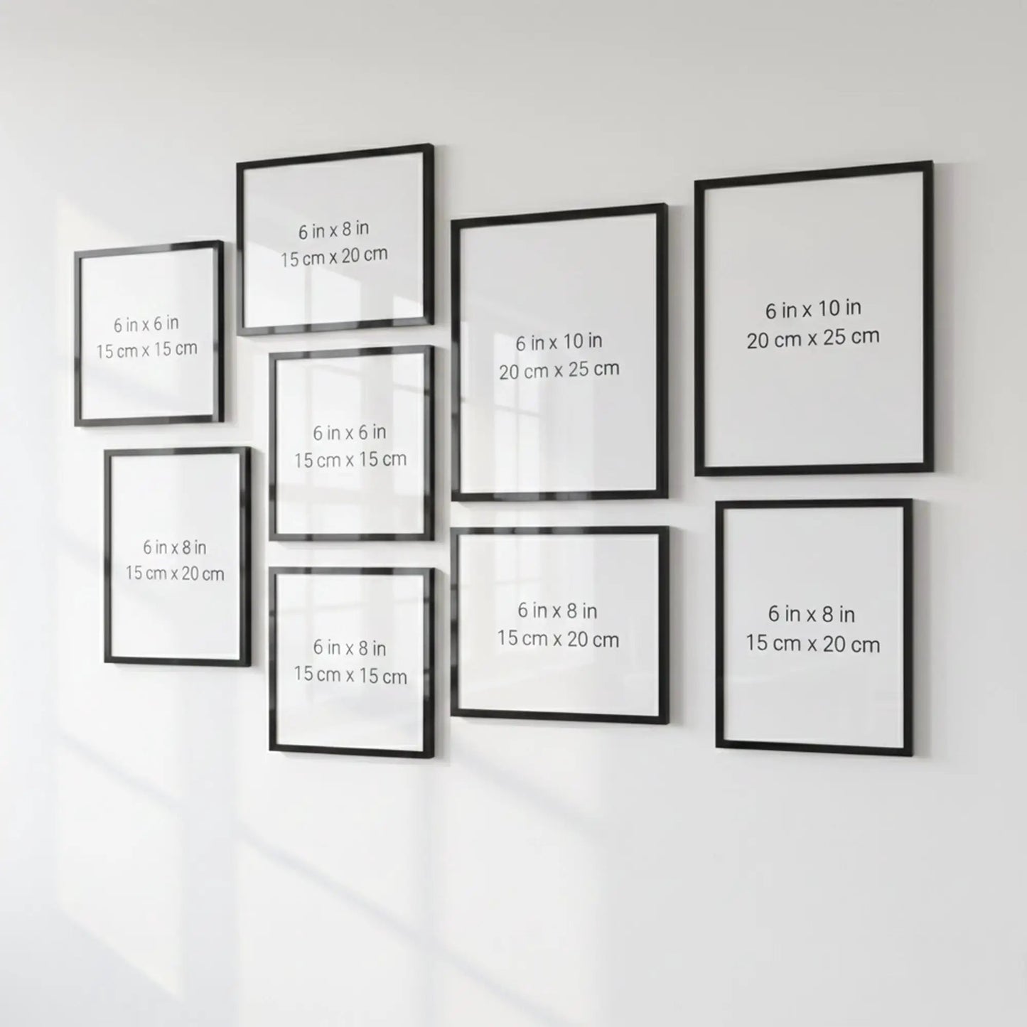 Photo Frame For Wall | Aesthetic Collage Picture Frames For Wall Decor | Rectangular Photo Frames For Home Decor Office Livingroom Bedroom | Set of 9