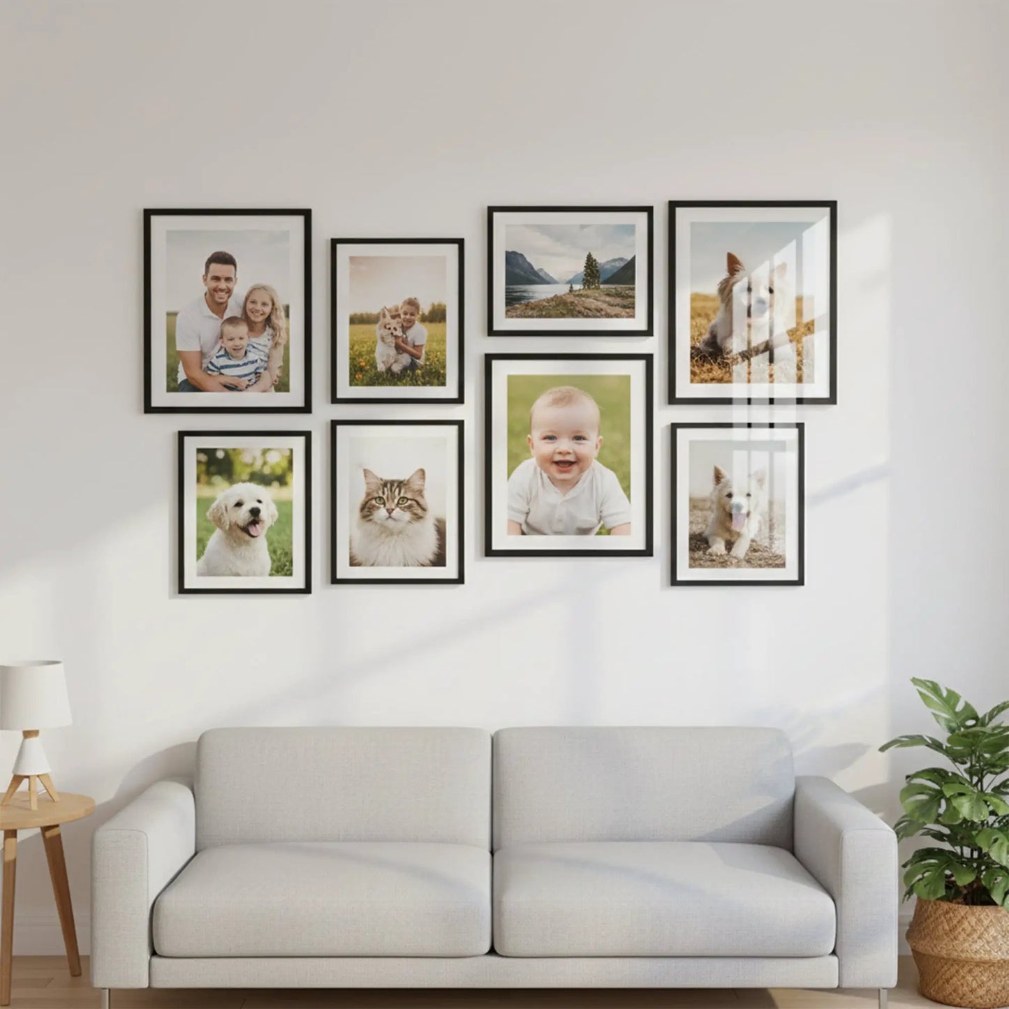Photo Frame For Wall | Aesthetic Collage Picture Frames For Wall Decor | Rectangular Photo Frames For Home Decor Office Livingroom Bedroom | Set of 8