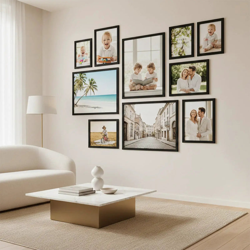 Photo Frame For Wall Decor | Collage Picture Frames For Wall Decor | Aesthetic Rectangular Photo Frames For Home Decor Office Livingroom Bedroom | Set of 10