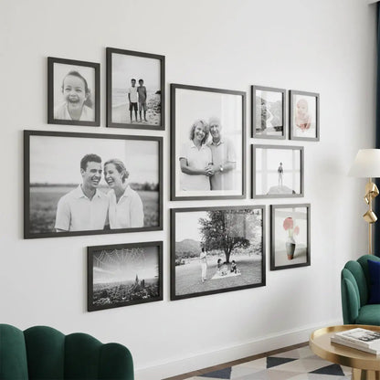 Photo Frame For Wall Decor | Collage Picture Frames For Wall Decor | Aesthetic Rectangular Photo Frames For Home Decor Office Livingroom Bedroom | Set of 10