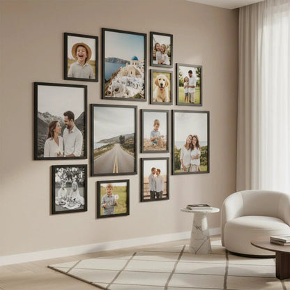 Photo Frame For Wall | Aesthetic Collage Picture Frames For Wall Decor | Rectangular Photo Frames For Home Decor Office Livingroom Bedroom | Set of 12