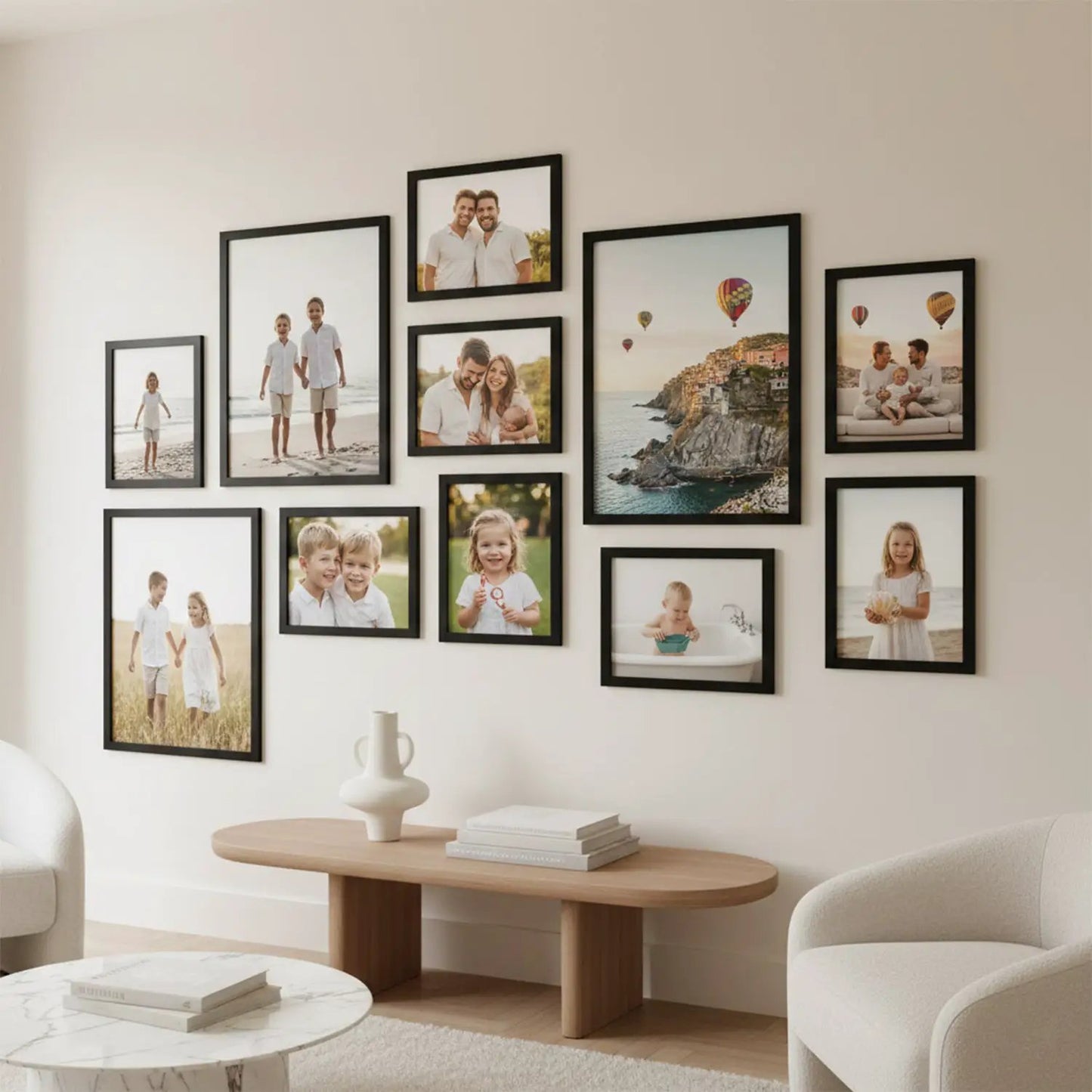 Photo Frame For Wall Decor | Collage Picture Frames For Wall Decor | Aesthetic Rectangular Photo Frames For Home Decor Office Livingroom Bedroom | Set of 11