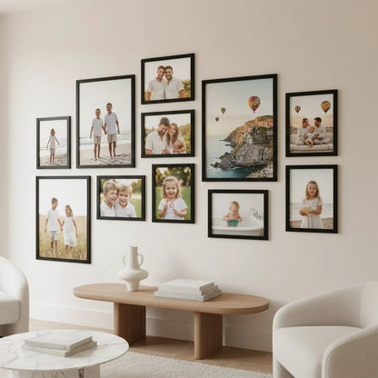 Photo Frame For Wall Decor | Collage Picture Frames For Wall Decor | Aesthetic Rectangular Photo Frames For Home Decor Office Livingroom Bedroom | Set of 11