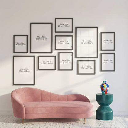 Photo Frame For Wall Decor | Collage Picture Frames For Wall Decor | Aesthetic Rectangular Photo Frames For Home Decor Office Livingroom Bedroom | Set of 11