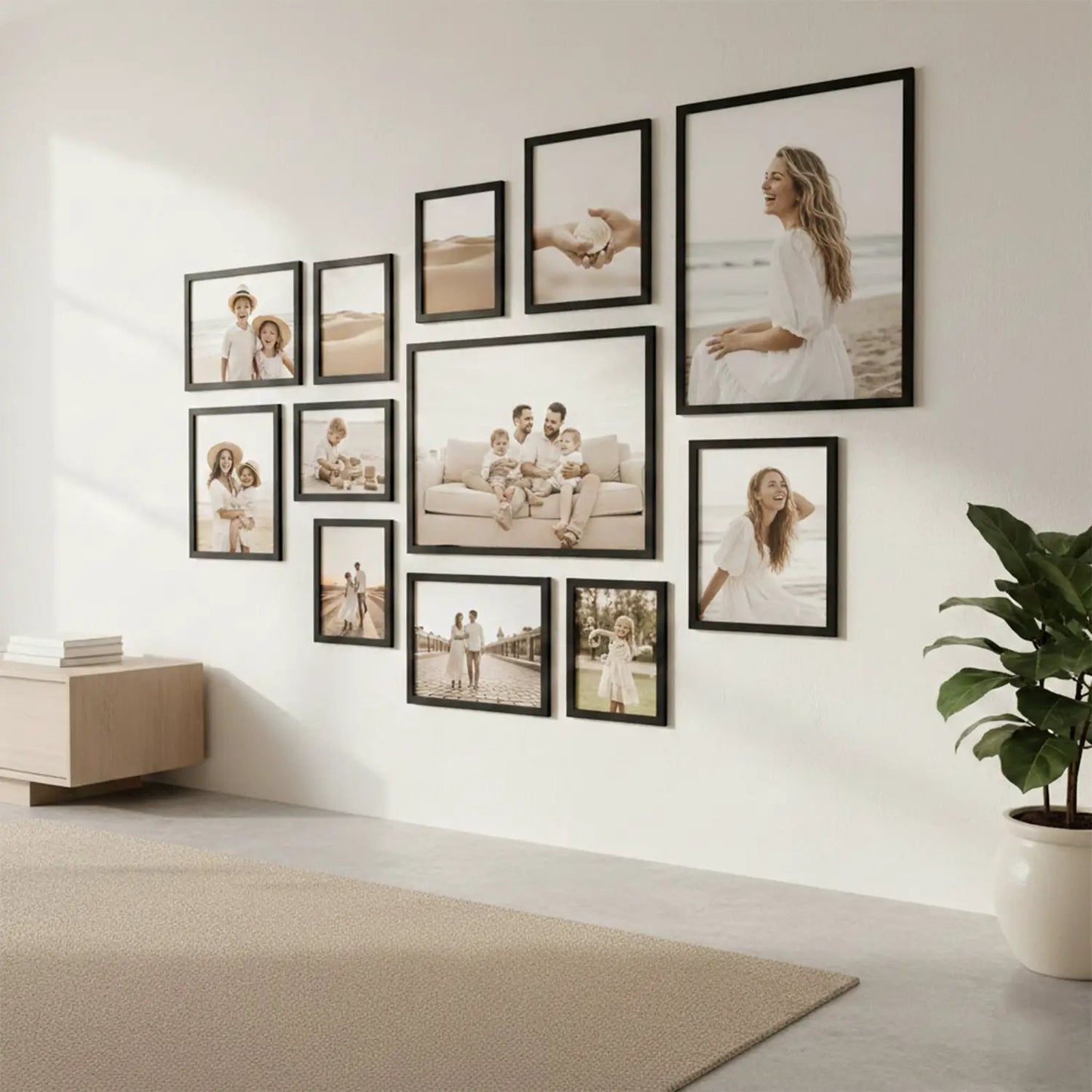 Photo Frame For Wall | Aesthetic Collage Picture Frames For Wall Decor | Rectangular Photo Frames For Home Decor Office Livingroom Bedroom | Set of 12